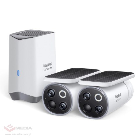 Zewnętrzny zestaw monitoringu Baseus Security S1 Pro Dual 3K (2 kamery) - biały