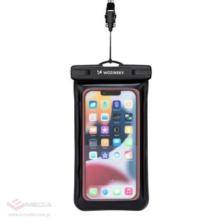 Etui Wozinsky WWE-01 wodoodporne z opaską do telefonu armband PVC - czarne