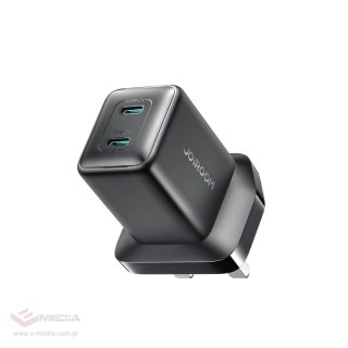 Ładowarka sieciowa Joyroom JR-TCG17 45W 2 x- USB-C (wtyczka UK) - czarna