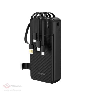 Powerbank Dudao K11 Pro 20000mAh z wbudowanymi kablami - czarny