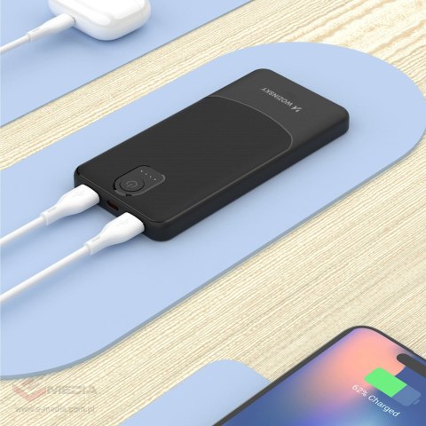 Powerbank Wozinsky Wpower WPBBK-2 10000 mAh 10 W 2x USB 2 A - czarny