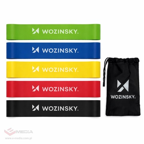 Gumy oporowe mini Wozinsky WGO-5 taśmy aktywacyjne z lateksu - 5 szt.