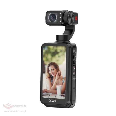 Kamera Ordro Pocket M5 z 3-osiowym gimbalem, 5K, do vlogowania i YouTube - czarna