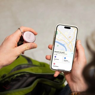 Lokalizator SBS Track My Circle wodoodporny IP65 kompatybilny z Apple Find My - różowy