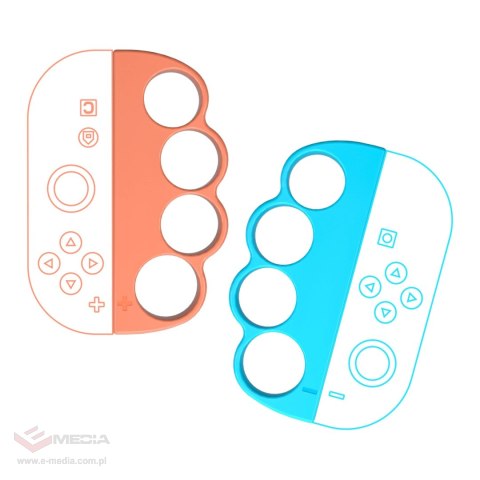 Pakiet akcesoriów rodzinnych 23 w 1 do konsoli Nintendo Switch 2 - zestaw pomarańczowy i niebieski
