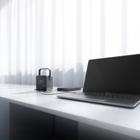Powerbank Cuktech 300W 40000mAh z ładowaniem bezprzewodowym 2x USB-C + 2x USB-A - czarny