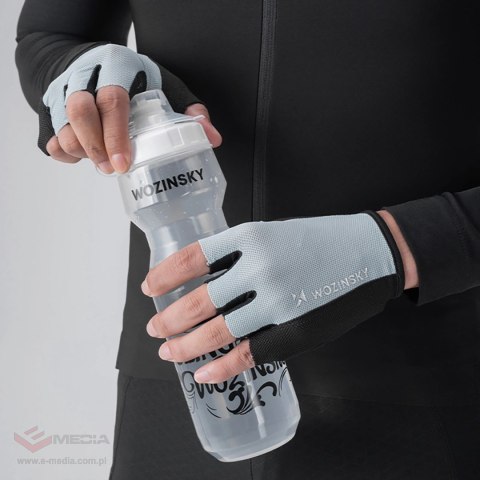 Rękawiczki rowerowe Wozinsky WRR-02L rozmiar L - szare