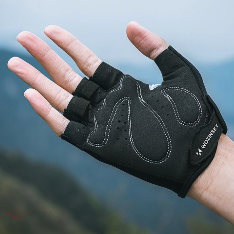 Rękawiczki rowerowe Wozinsky WRR-02M rozmiar M - szare