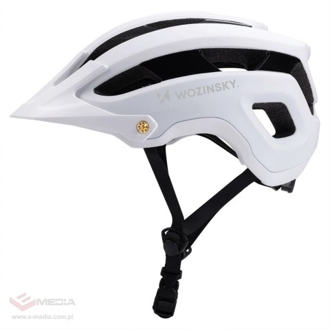 Kask rowerowy MTB Wozinsky z odpinanym daszkiem lekki L - czarno-biały