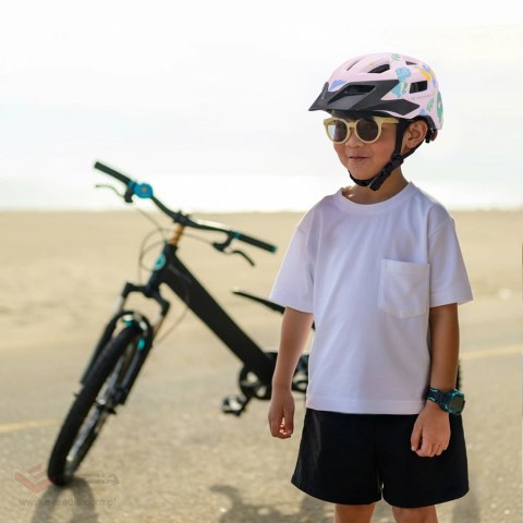 Kask rowerowy dziecięcy MTB Wozinsky z odpinanym daszkiem 52-56 cm - różowy