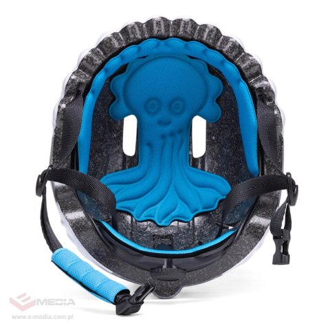 Kask rowerowy dziecięcy Wozinsky motyw dinozaur 52-56 cm - niebieski