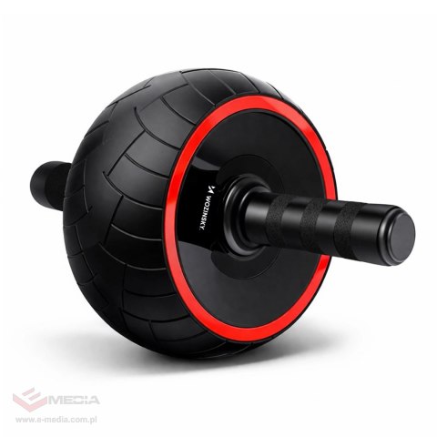 Kółko do ćwiczeń Wozinsky WKDC-17 do mięśni brzucha ab wheel z matą - czarne