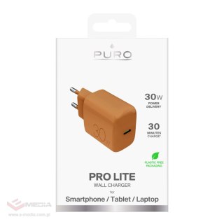 Ładowarka sieciowa Puro Pro Lite 30 W USB-C - pomarańczowa