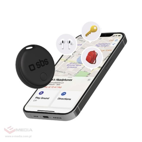 Lokalizator SBS Track My Circle kompatybilny z Apple Find My - czarny
