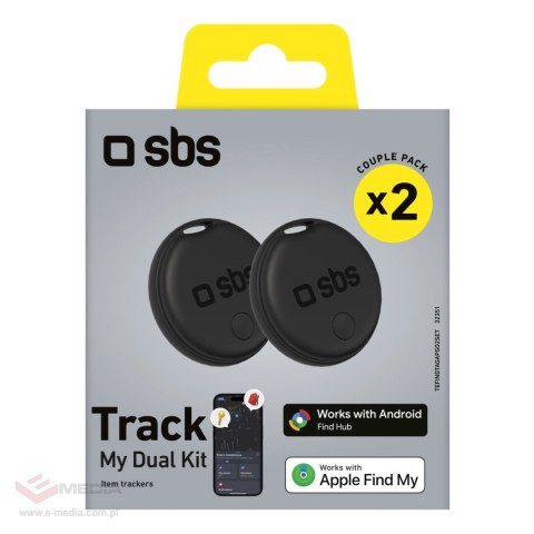 Lokalizator SBS uniwersalny Track My Dual zestaw 2 szt. - czarny