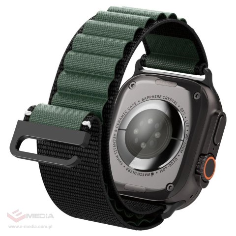 Pasek Pasek Spigen WBF1 na Apple Watch 44 / 45 / 46 / 49 mm - czarno-zielony