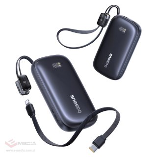 Powerbank Baseus EnerFill FC21 Qpow 3 Ultra 10000mAh 45W z dołączonym kablem-smyczą - czarny