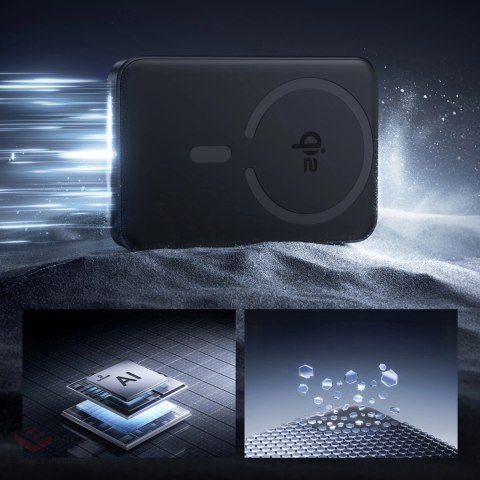 Powerbank Baseus EnerFill FM12 10000mAh 22,5W Qi2 kompatybilny z MagSafe z kablem Baseus Simple USB-C 20V/3A 30cm - czarny