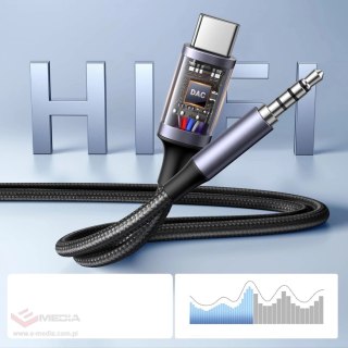 Adapter audio Ugreen z funkcją ładowania 2w1 USB-C - USB-A/C + minijack - czarny
