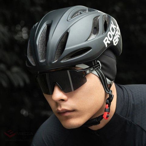 Czapka rowerowa Rockbros M016 zimowa wiatroodporna rozmiar 54-61 cm - czarna
