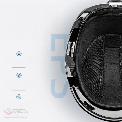 Kask narciarski Qunature 10130003002 z nausznikami snowboard 54-58 cm - biały