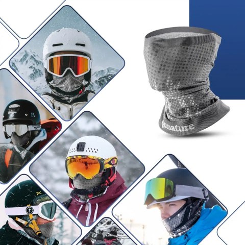 Komin narciarski Qunature 11230014001 bandana sportowa rozmiar uniwersalny - szary