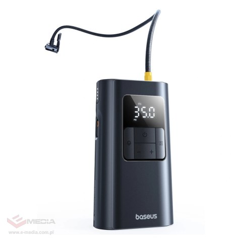 Kompresor do opon Baseus PrimeTrip VA1 75W 2w1 z latarką i powerbankiem 6000mAh - czarny