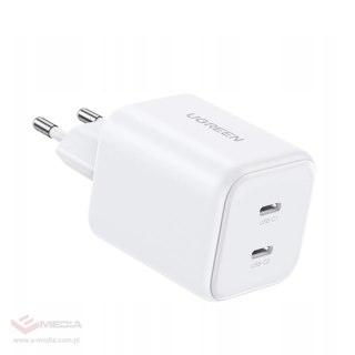 Ładowarka Ugreen GaN 45W 2xUSB-C - biała