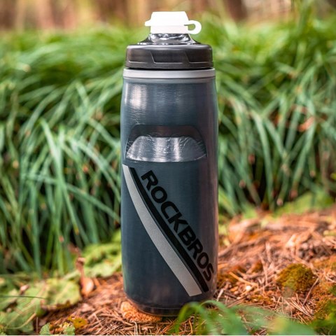 Bidon termiczny Rockbros rowerowy 620 ml bez BPA - gradient czarny