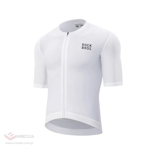 Koszulka rowerowa Rockbros 15200025 z krótkim rękawem rozmiar XXXL - biała