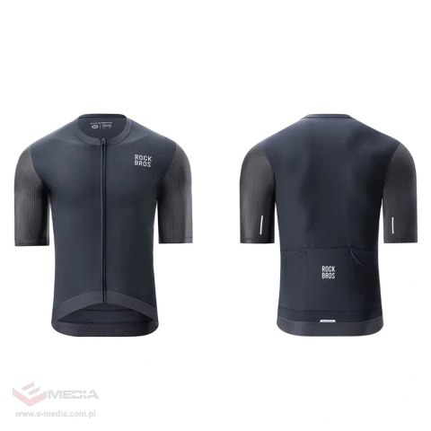 Koszulka rowerowa Rockbros 15200025 z krótkim rękawem rozmiar XXXL - czarna
