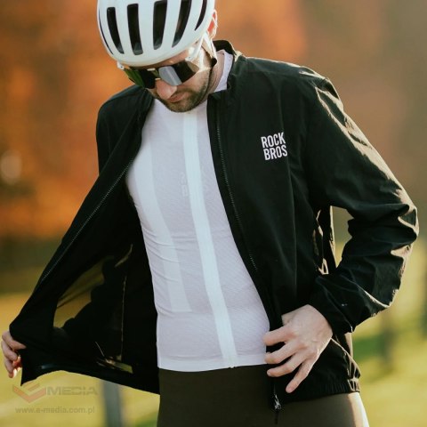 Koszulka rowerowa Rockbros YDCX008 Diamond z długim rękawem rozmiar L - biała
