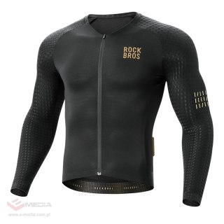 Koszulka rowerowa Rockbros YDCX008 Diamond z długim rękawem rozmiar L - czarna