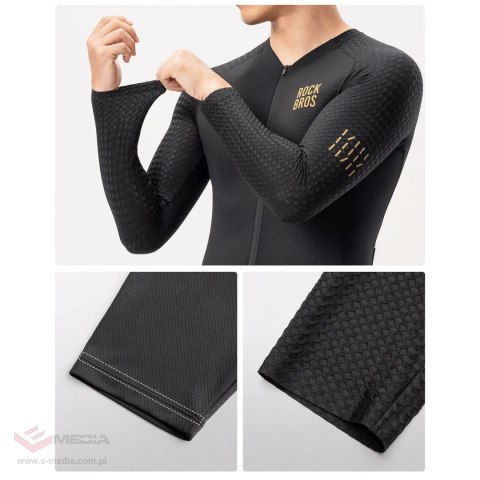 Koszulka rowerowa Rockbros YDCX008 Diamond z długim rękawem rozmiar XL - czarna