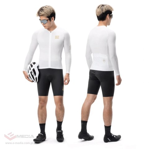 Koszulka rowerowa Rockbros YDCX008 Diamond z długim rękawem rozmiar XS - biała