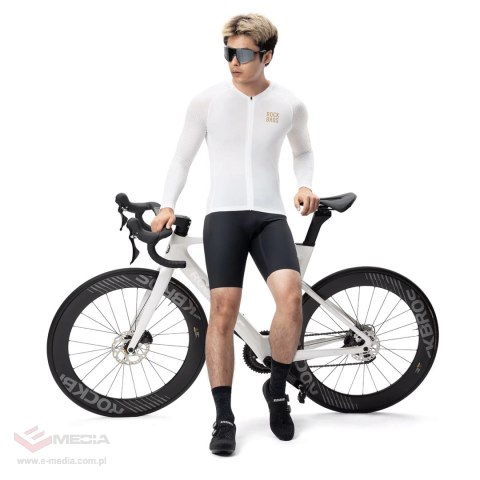 Koszulka rowerowa Rockbros YDCX008 Diamond z długim rękawem rozmiar S - biała