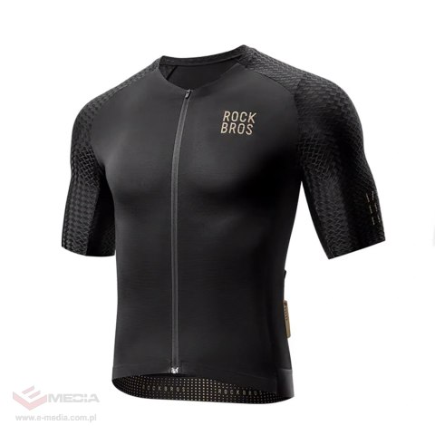 Koszulka rowerowa Rockbros YDDX011 Diamond z krótkim rękawem rozmiar L - czarna