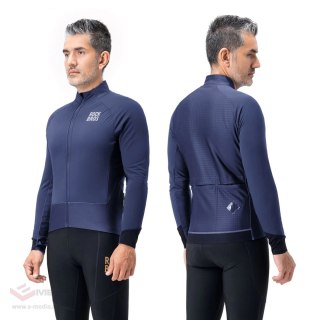 Kurtka rowerowa Rockbros YDWT014 zimowa polarowa dwuwarstwowa rozmiar XXL - niebieska