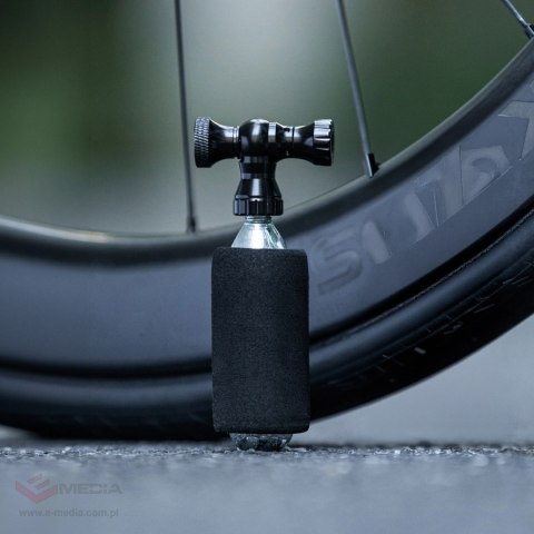 Pompka CO₂ Rockbros głowica zawór ze stopu aluminium bez naboju kompatybilna z Presta/Schrader - czarna