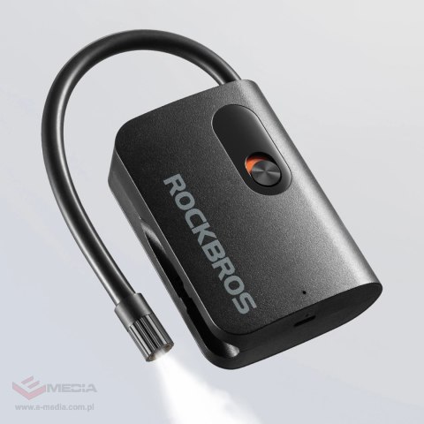 Pompka akumulatorowa Rockbros L1 Mini 70 psi kompresor długość węża 200 mm Schrader - czarna