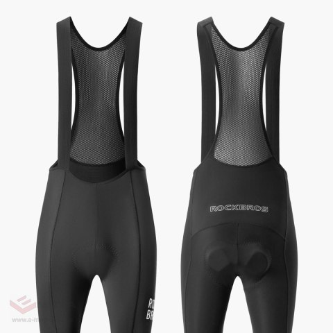 Spodnie rowerowe z szelkami Rockbros 200021 długie z wkładką Rozmiar XL - czarne