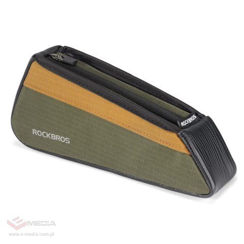 Torba rowerowa Rockbros 088 na górną rurę ramy 0,25L - zielono-pomarańczowa