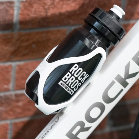 Uchwyt na bidon Rockbros LK24-H018 koszyk plastikowy - biały