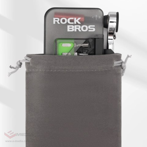 Zestaw narzędzi rowerowych Rockbros z mini grzechotką i bitami - półprzezroczysty, zielony