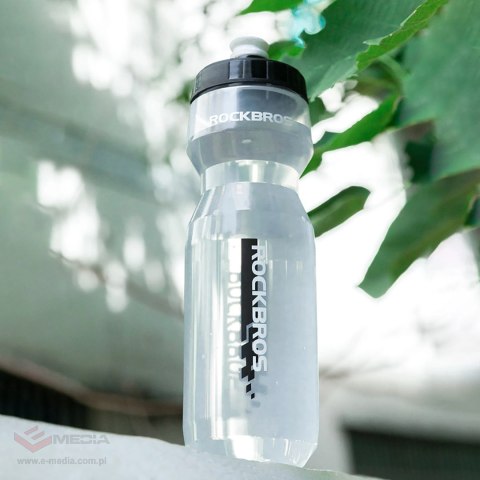 Bidon rowerowy Rockbros 750 ml - przezroczysty z czarnym ustnikiem