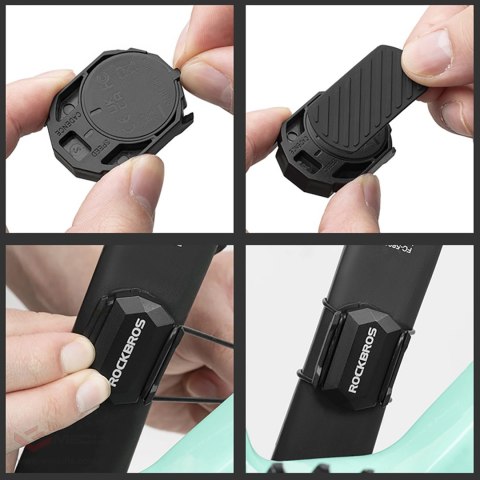 Czujnik prędkości lub kadencji 2w1 Rockbros C3 ANT+ / Bluetooth - czarny