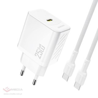 Ładowarka sieciowa Dudao A27CEU PD 25W GaN USB-C z kablem USB-C - biała