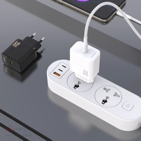 Ładowarka sieciowa Dudao A27CEU PD 25W GaN USB-C z kablem USB-C - biała