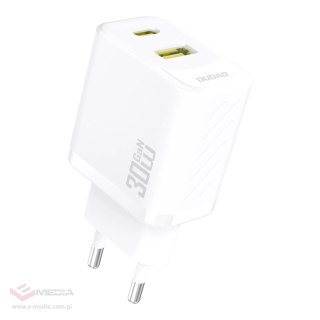 Ładowarka sieciowa Dudao A27TEU PD 30W GaN USB-A USB-C - biała