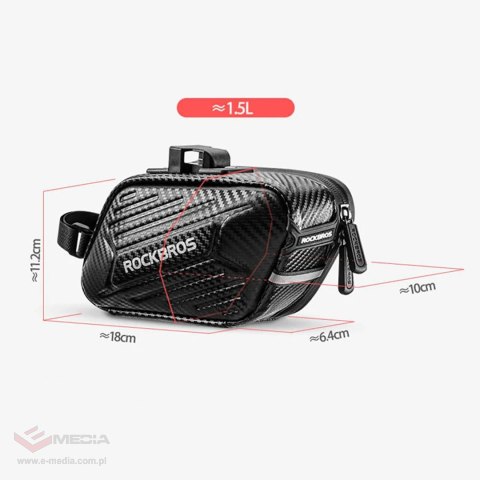 Torba rowerowa Rockbros B59 podsiodłowa 1,5L - czarna